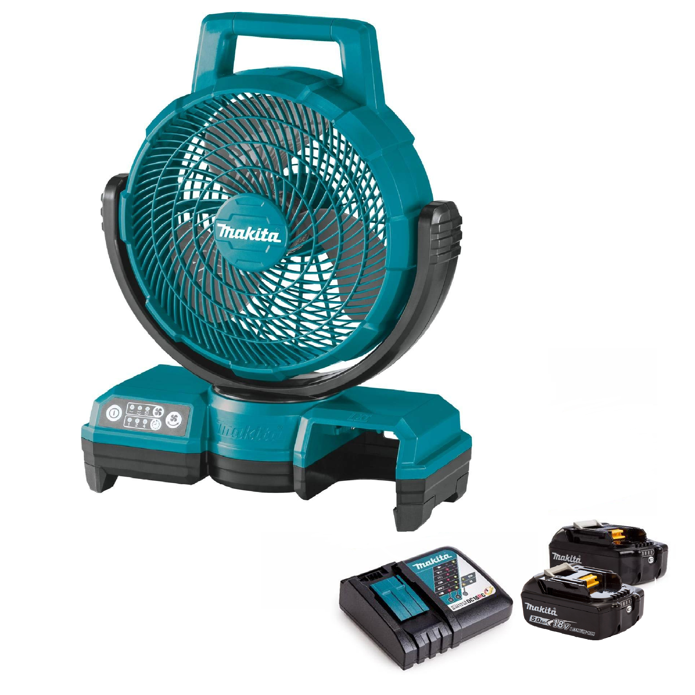 Makita DCF203Z Cordless Power Fan PLUS 2 X 18V 5.0AH LI-ION Battery And Rapid Charger